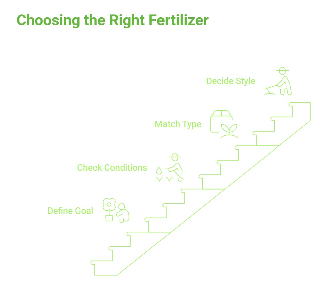 Choosing process for fertilizer